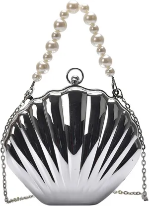 2024 NEW Evening Bag for Girl Women Shell Bag Pearl Handle Crossbody Bag Party Wedding Clutches Handbag Chain Bag