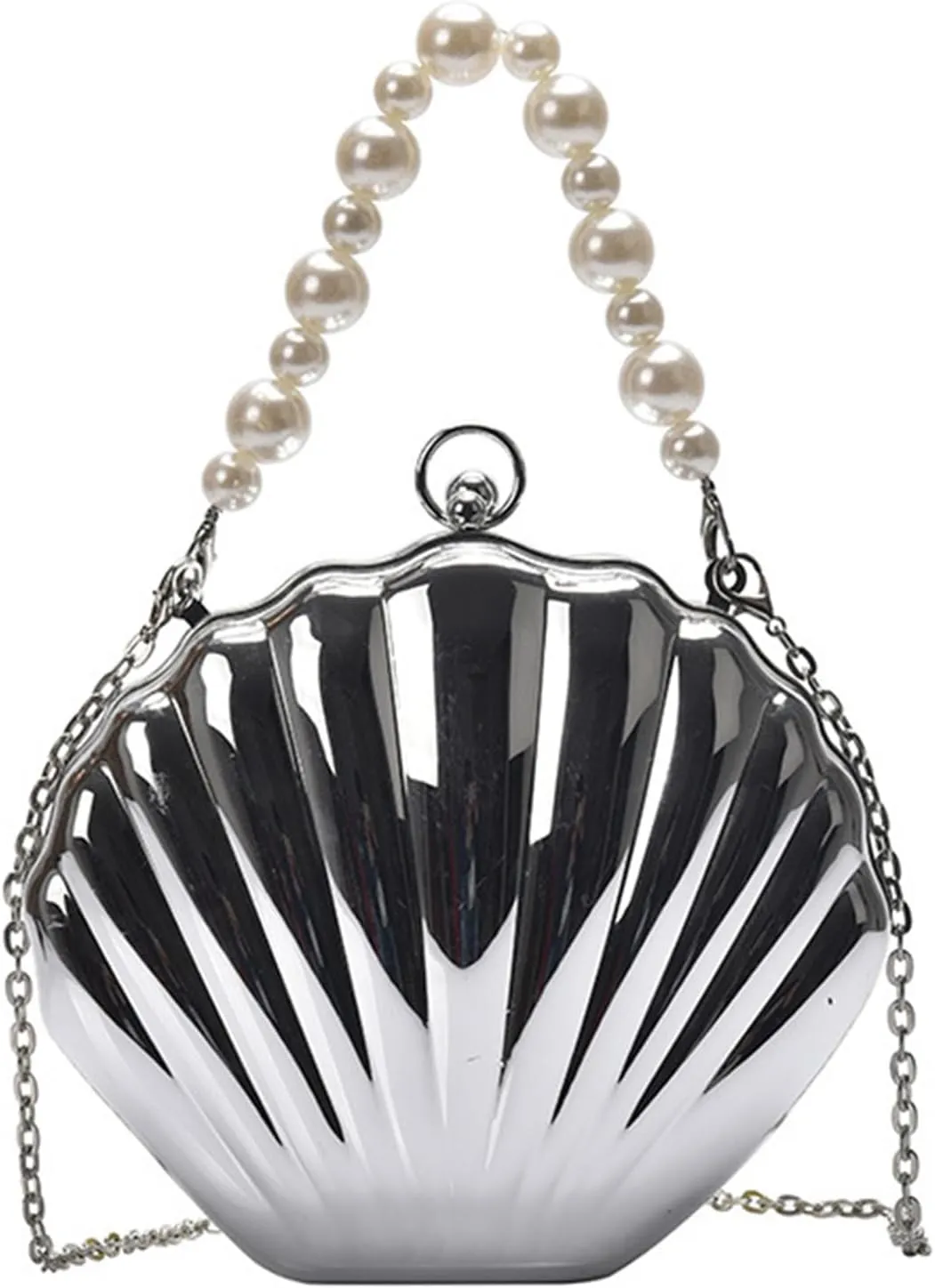 2024 NEW Evening Bag for Girl Women Shell Bag Pearl Handle Crossbody Bag Party Wedding Clutches Handbag Chain Bag