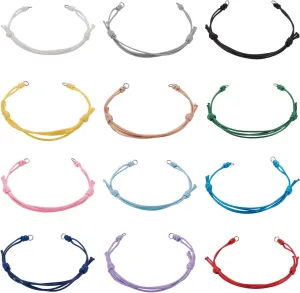 Adjustable Slider Bracelets Colorful Half Finished Bracelets Adjustable Beaded Bracelets DIY Friendship Bracelets for Women Jewelry Making Gifts Supplies