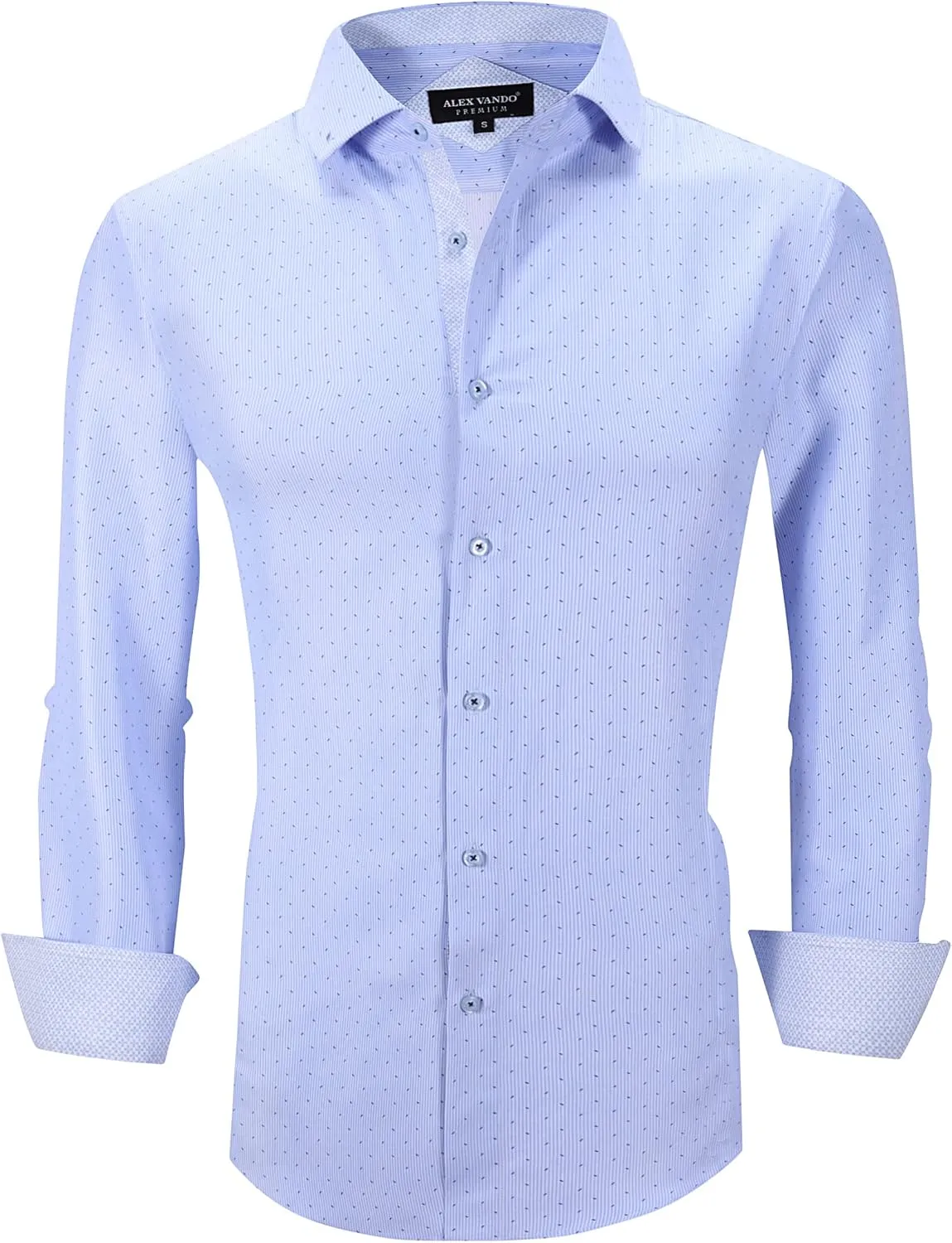 Alex Vando Mens Printed Dress Shirts Long Sleeve Regular Fit Button Down Shirt