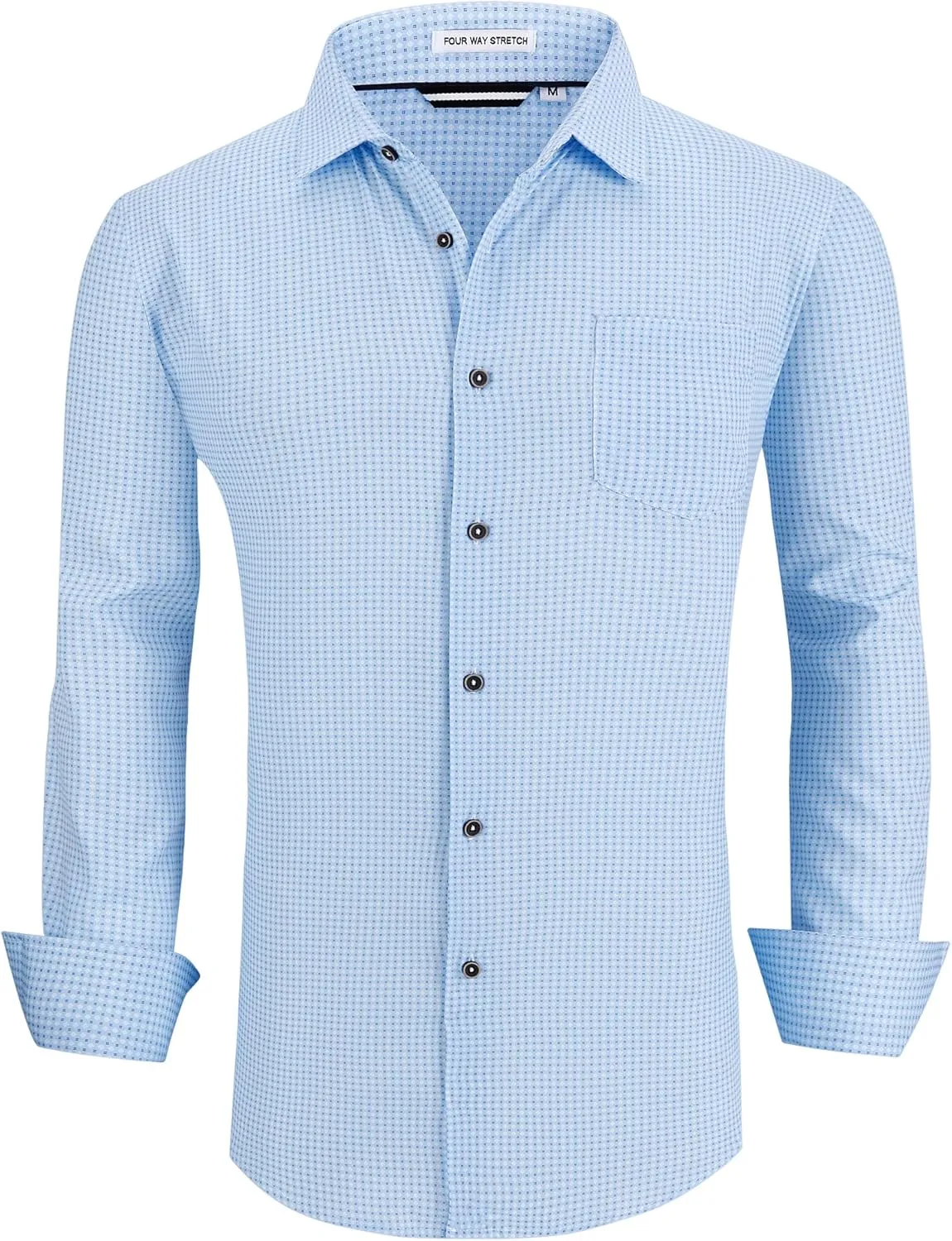 Alex Vando Mens Printed Dress Shirts Long Sleeve Regular Fit Button Down Shirt
