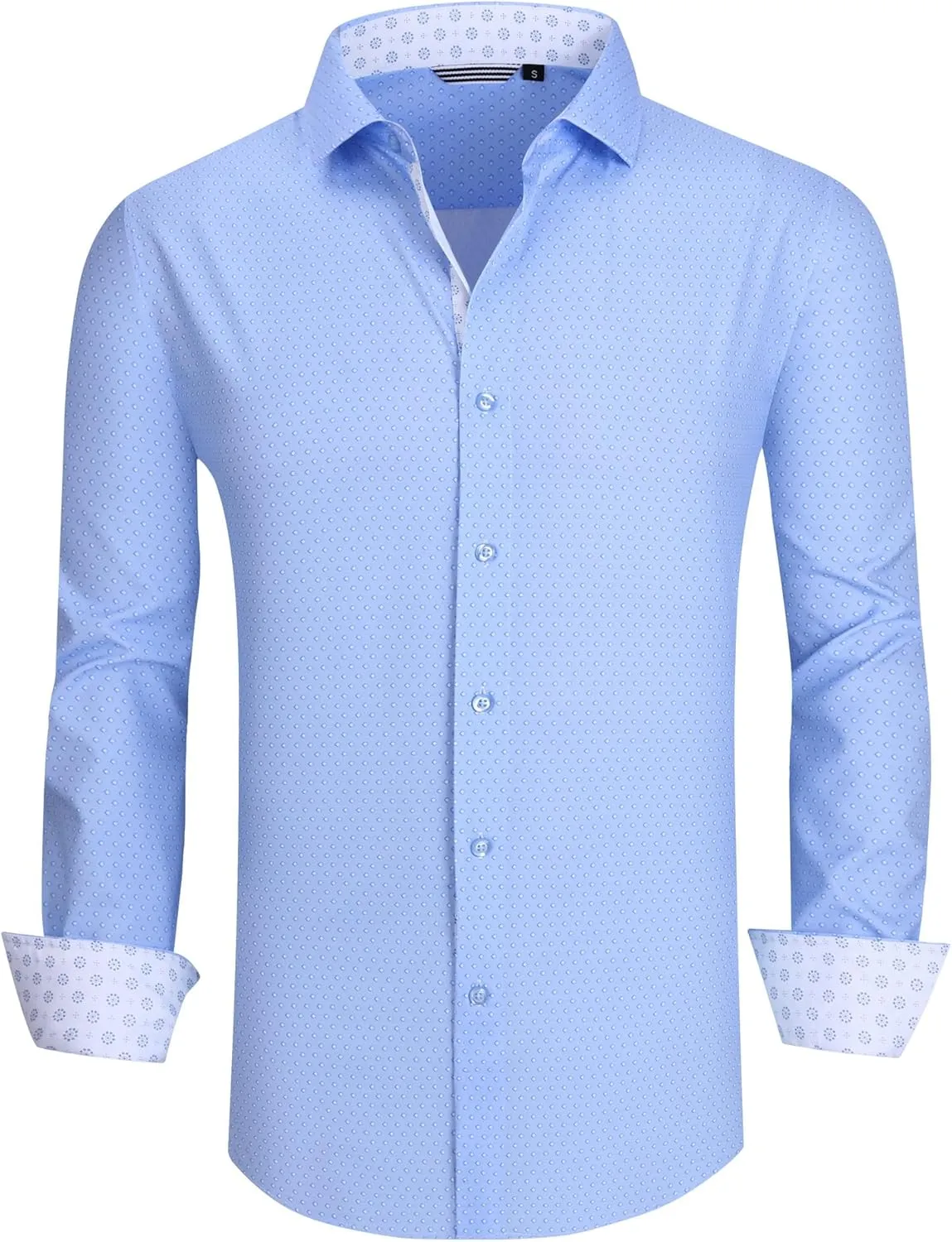 Alex Vando Mens Printed Dress Shirts Long Sleeve Regular Fit Button Down Shirt
