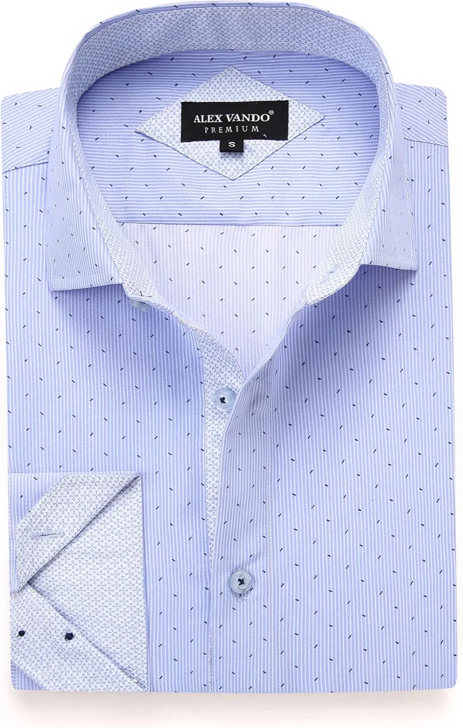 Alex Vando Mens Printed Dress Shirts Long Sleeve Regular Fit Button Down Shirt