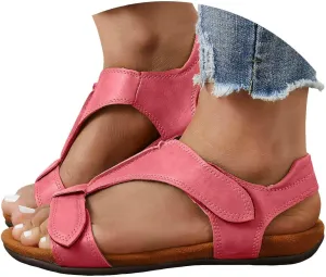 AMDBEL Sandals for Women 2024 Dressy Orthopedic Sandals Summer Flip Flops Comfy Walking Flat Sandals Arch Support Beach Shoes