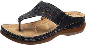 AMDBEL Summer Sandals for Women 2024, Sandals Women Wedge Casual Sandals Slippers Summer Wedge Flip Flops with Arch Support