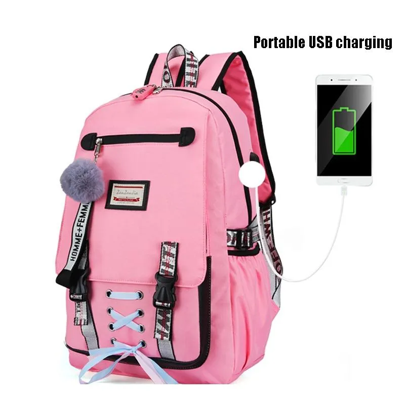 Anti-theft Usb Backpack for Sports and Leisure