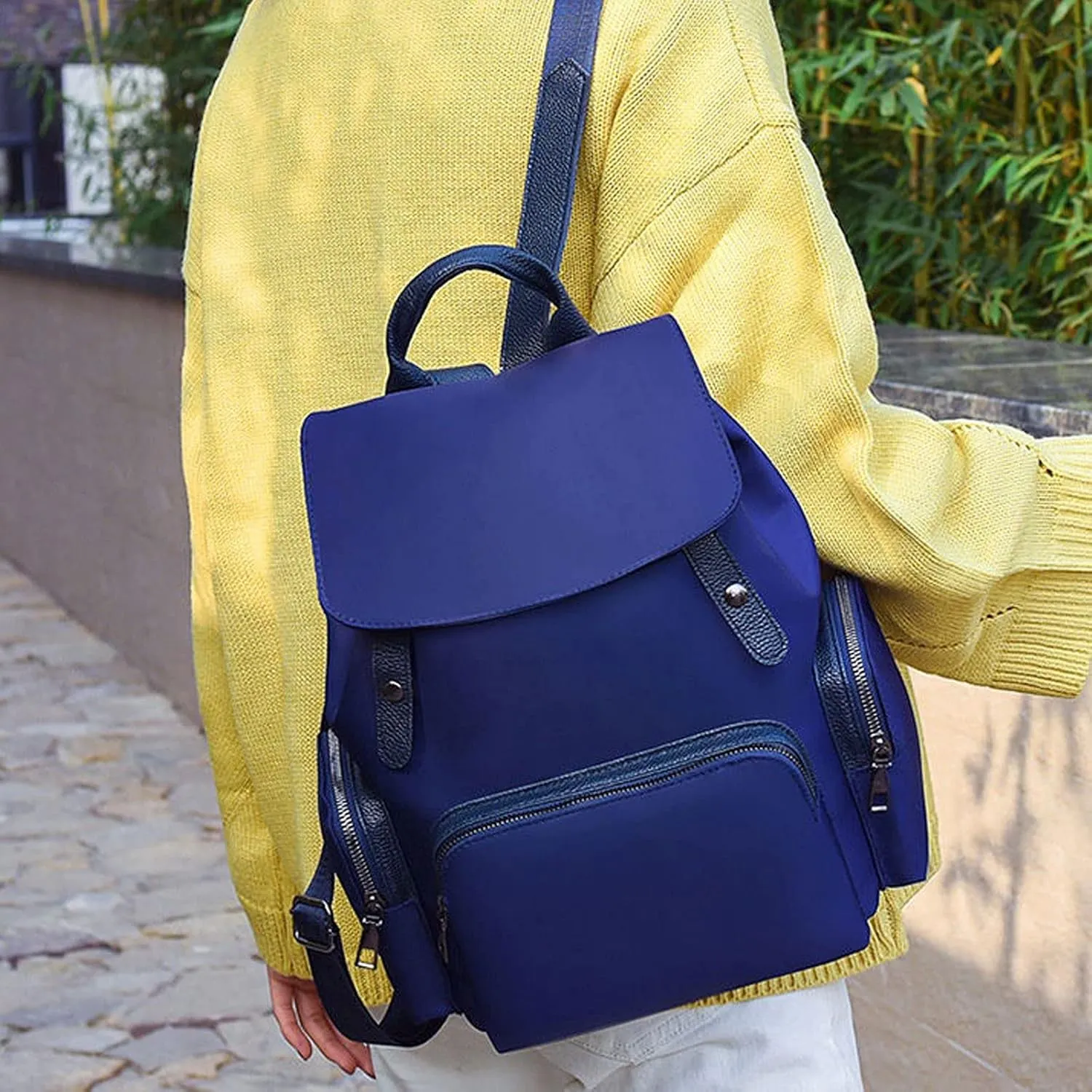 Backpack for women Multi Pockets Female Business Casual Ladies Travel Bags (Gray)