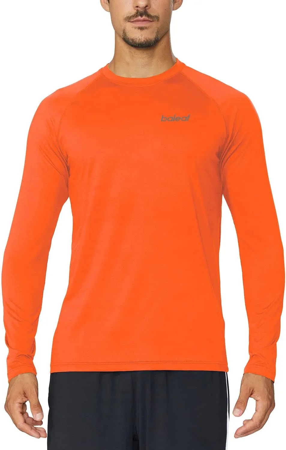baleaf Men's Long Sleeve Running Shirts Quick Dry Workout Shirts Athletic T-Shirts Lightweight Soft Fishing Tee Tops