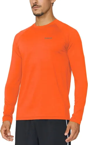 baleaf Men's Long Sleeve Running Shirts Quick Dry Workout Shirts Athletic T-Shirts Lightweight Soft Fishing Tee Tops