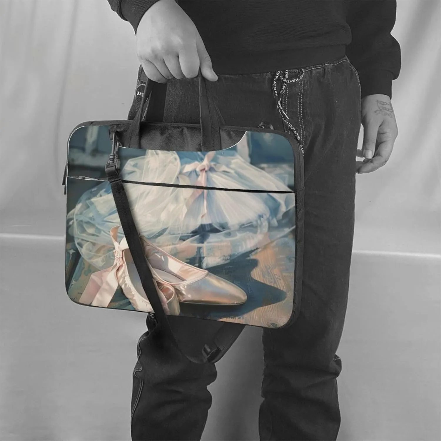 Ballet Shoes Laptop Tote Bag Travel Business Computer Bag Work Bag for Men Women