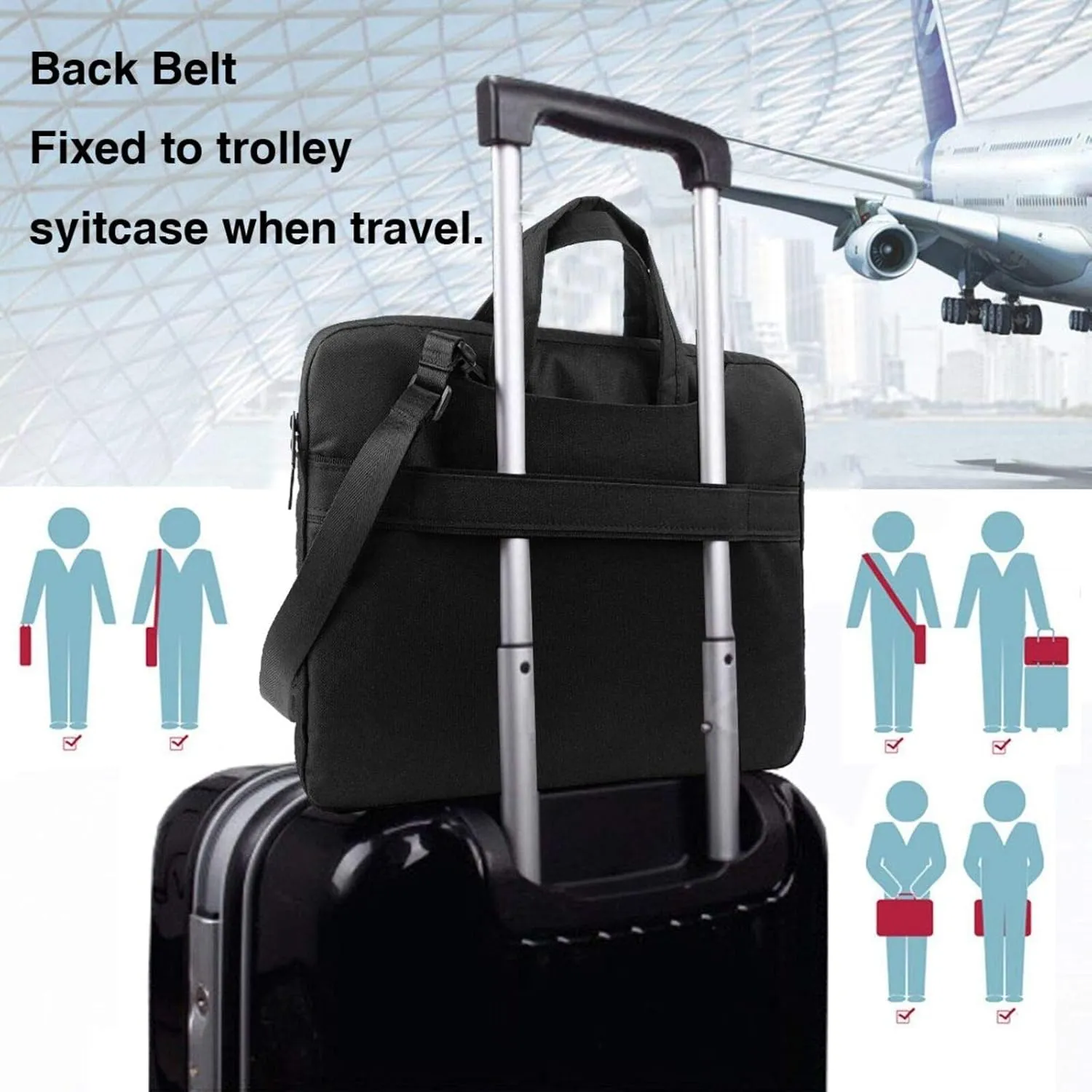 Ballet Shoes Laptop Tote Bag Travel Business Computer Bag Work Bag for Men Women
