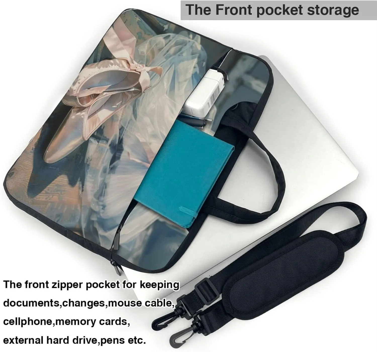 Ballet Shoes Laptop Tote Bag Travel Business Computer Bag Work Bag for Men Women