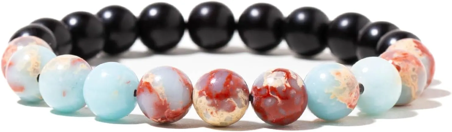 Bead Bracelets for Women and Men, Beaded Stretch Bracelets Elastic,Friendship Bracelets Jewelry