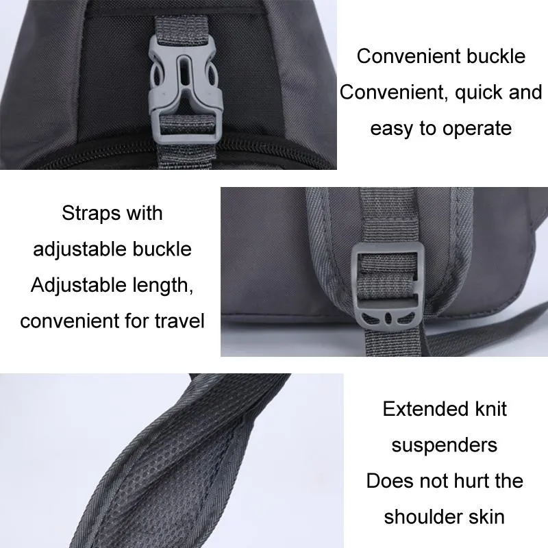 Blue Single Shoulder Mini Chest Bag For Outdoor Sports