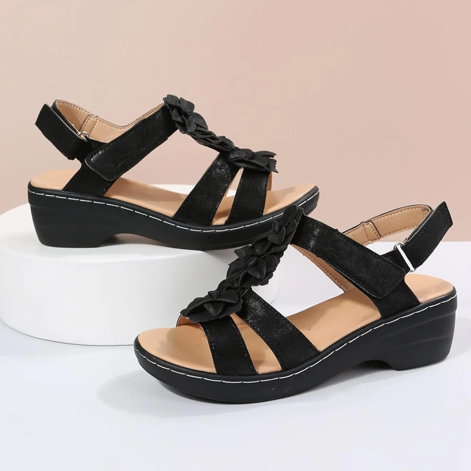 Casual Sandals Women Platform Strap Sandals for Women Orthopedic Open Toe Shoes Beach Casual Sandals