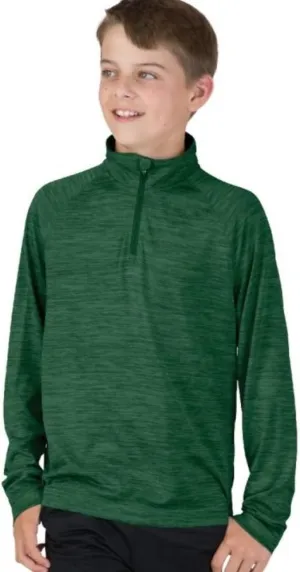 Charles River Apparel Kids' Big Space Dye Performance Quarter Zip Pullover
