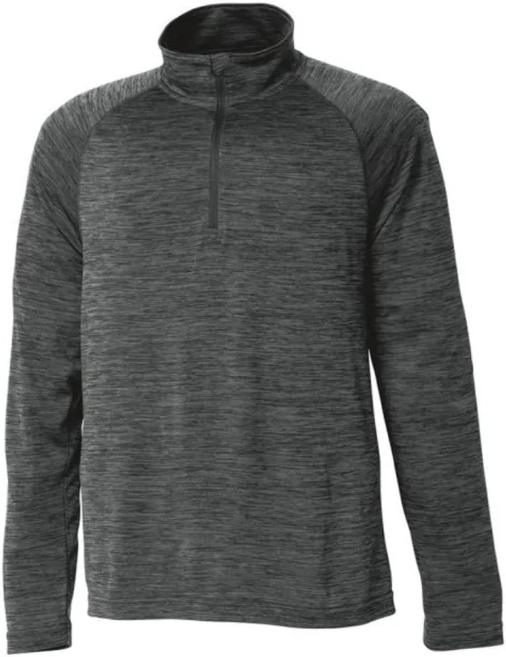 Charles River Apparel Kids' Big Space Dye Performance Quarter Zip Pullover