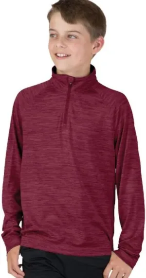 Charles River Apparel Kids' Big Space Dye Performance Quarter Zip Pullover