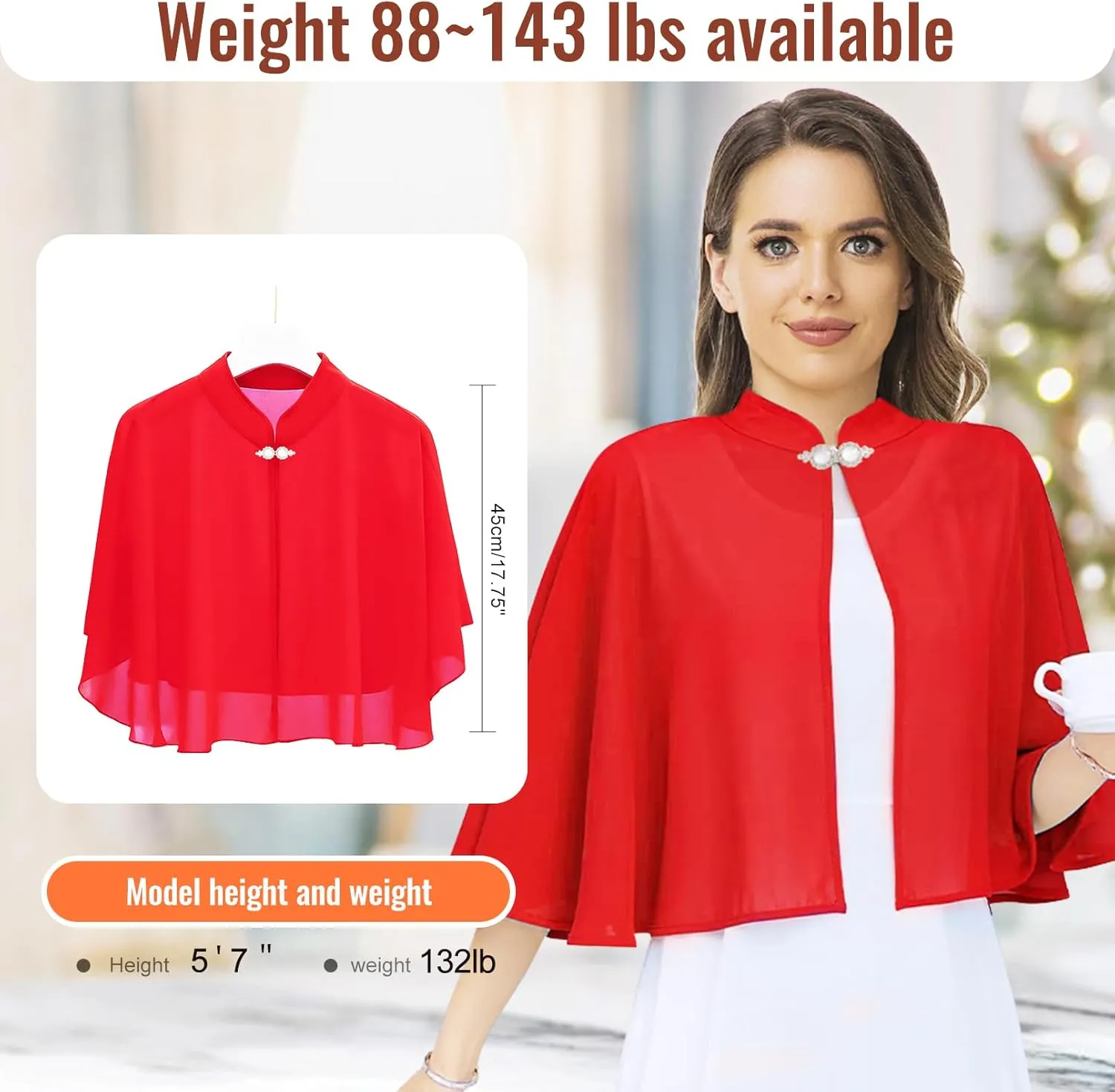 Chiffon Shawls and Wraps for Evening Dress Chiffon Shrug Wedding Cape Cover Up Soft Capelets Capes