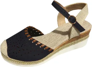Closed Toe Sandals Women Arch Support Orthopedic Platform Wedge Buckle Ankle Strap Anti Slip Walking Sandal Boho Elegant Dressy Summer Anti-Slip Wedges Hollow Out Comfy Bohemia Outdoor Shoes