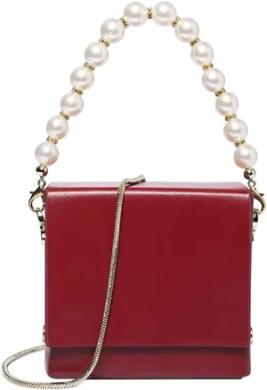 Clutch Purses for Women Evening Women's Evening handbags Ladies Purses with Pearl Handle Chain for Travel Shopping