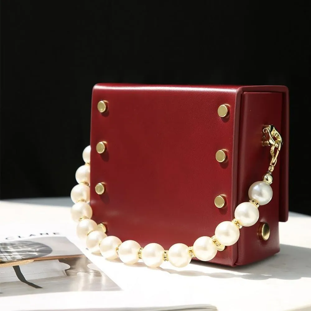 Clutch Purses for Women Evening Women's Evening handbags Ladies Purses with Pearl Handle Chain for Travel Shopping