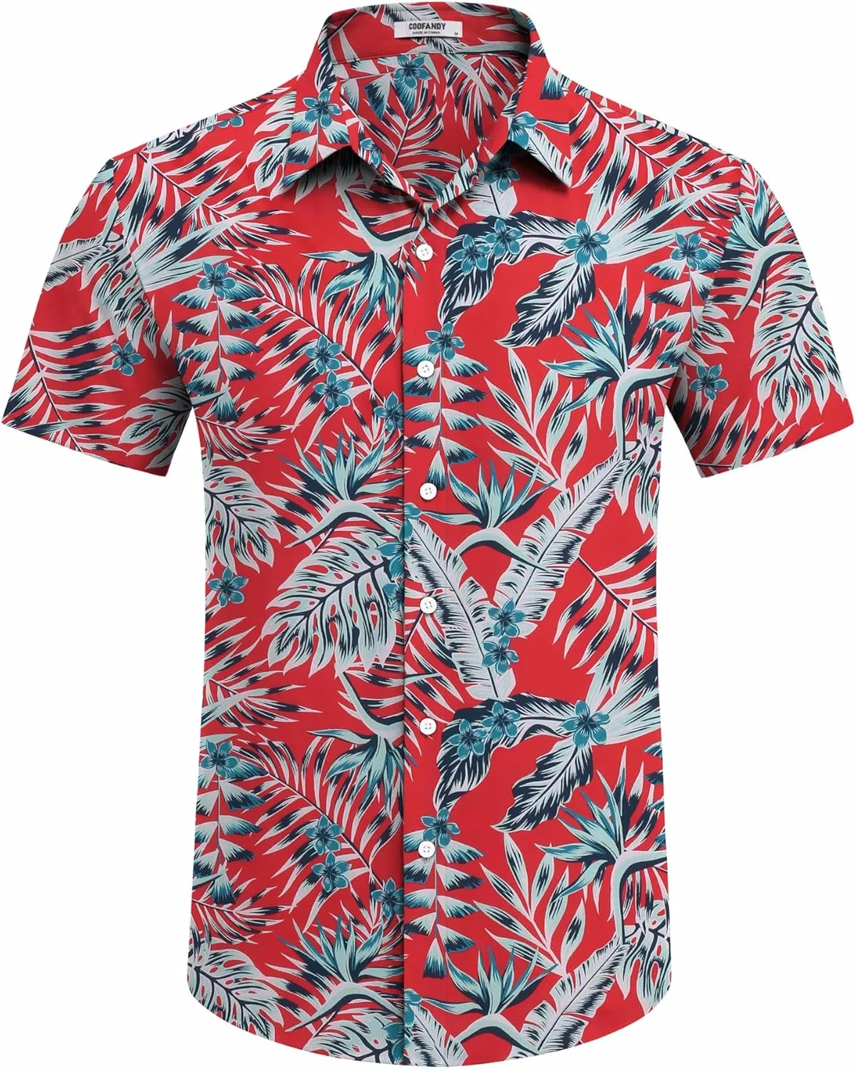 COOFANDY Hawaiian Shirt for Men Short Sleeve Floral Button Down Shirt Tropical Casual Summer Beach Shirts