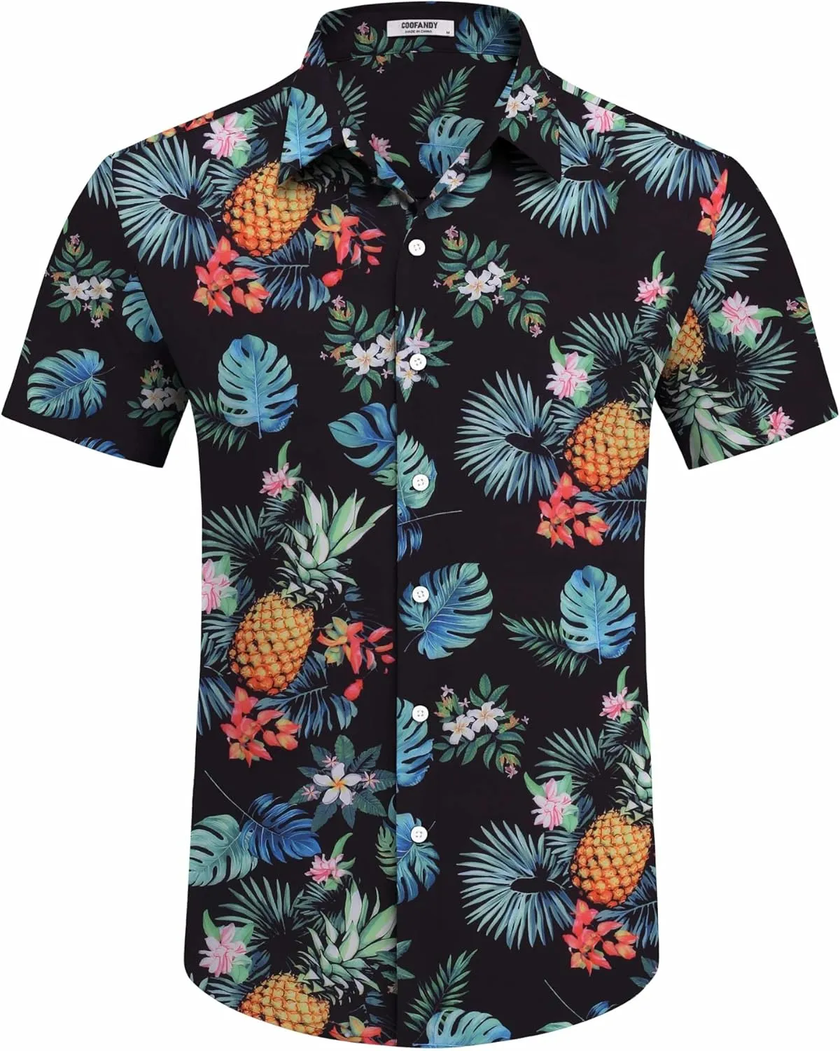 COOFANDY Hawaiian Shirt for Men Short Sleeve Floral Button Down Shirt Tropical Casual Summer Beach Shirts