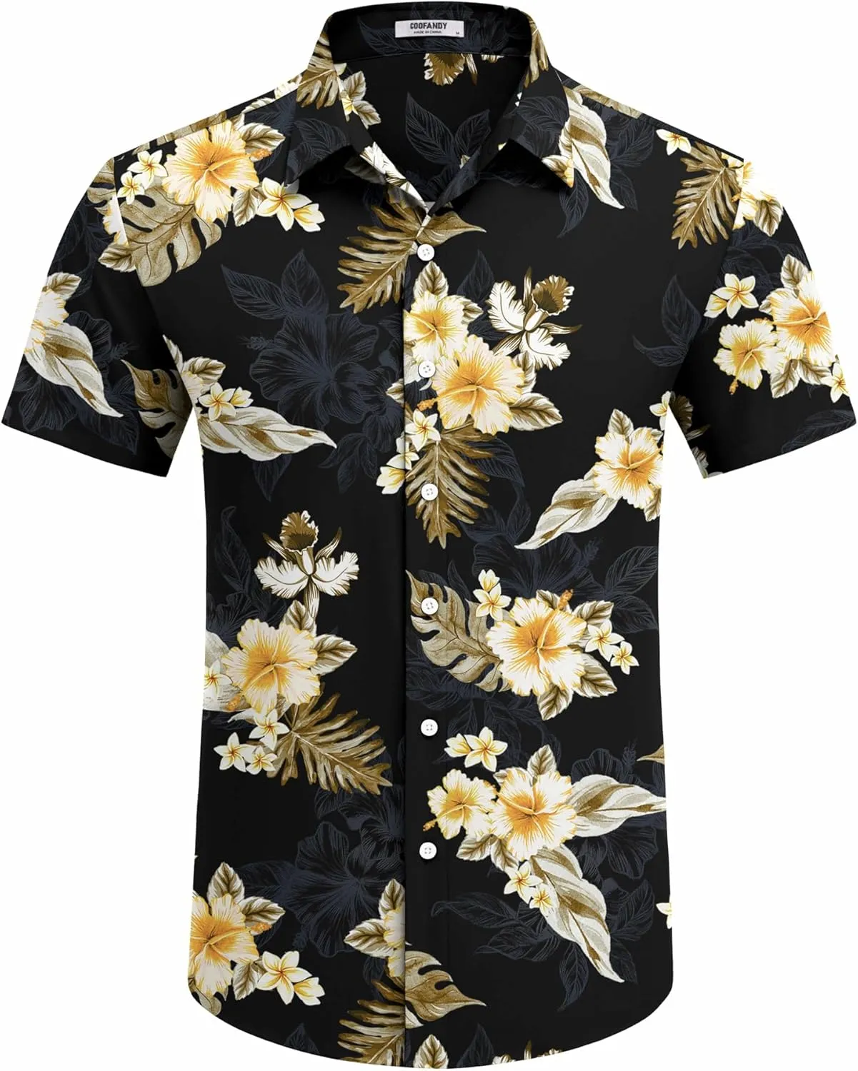 COOFANDY Hawaiian Shirt for Men Short Sleeve Floral Button Down Shirt Tropical Casual Summer Beach Shirts