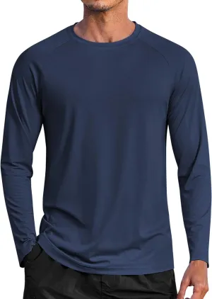 COOFANDY Men's Sun Protection Shirts Long Sleeve Rash Guard Swim T-Shirts Lightweight Quick Dry Fishing Shirts