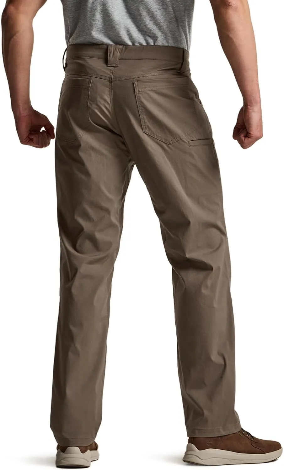 CQR Men's Vent Stretch Pants, Quick Dry Lightweight Casual Cargo Pants, Water Resistant Straight-Fit Utility Work Pants