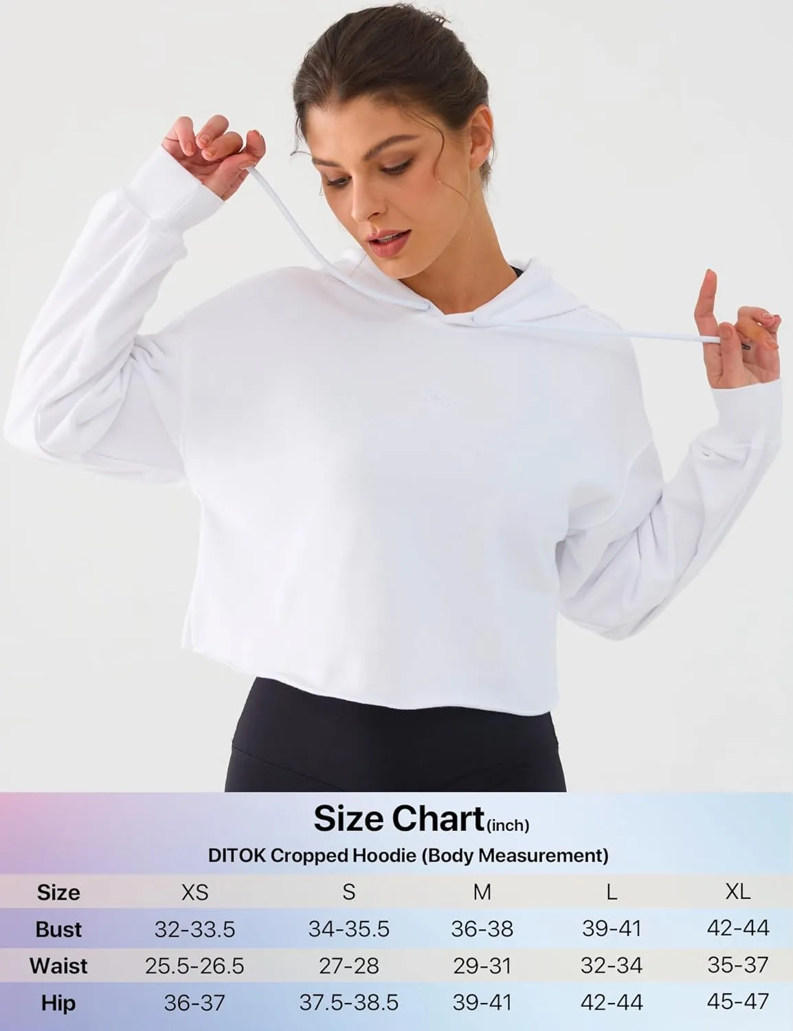 Cropped Hoodie Women Sweatshirt Oversize Long Sleeve Loose Crop Hoodies Ladies Drop Shoulder Pullover Casual Athletic