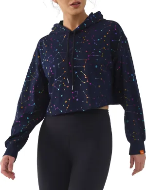 Cropped Hoodie Women Sweatshirt Oversize Long Sleeve Loose Crop Hoodies Ladies Drop Shoulder Pullover Casual Athletic