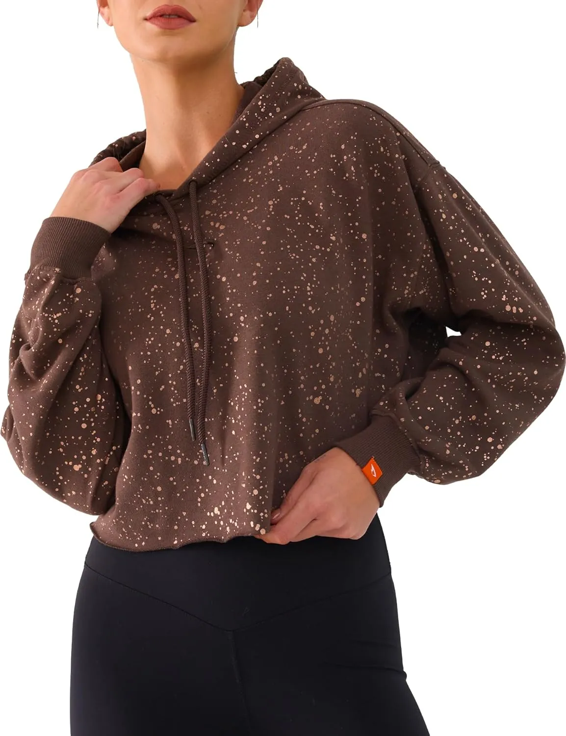 Cropped Hoodie Women Sweatshirt Oversize Long Sleeve Loose Crop Hoodies Ladies Drop Shoulder Pullover Casual Athletic
