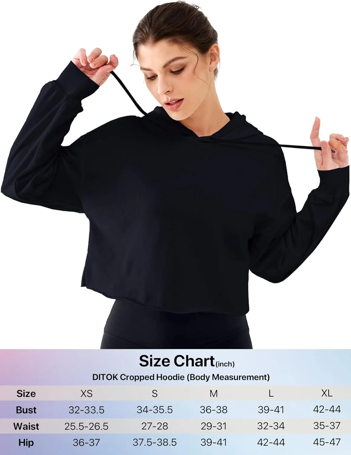 Cropped Hoodie Women Sweatshirt Oversize Long Sleeve Loose Crop Hoodies Ladies Drop Shoulder Pullover Casual Athletic