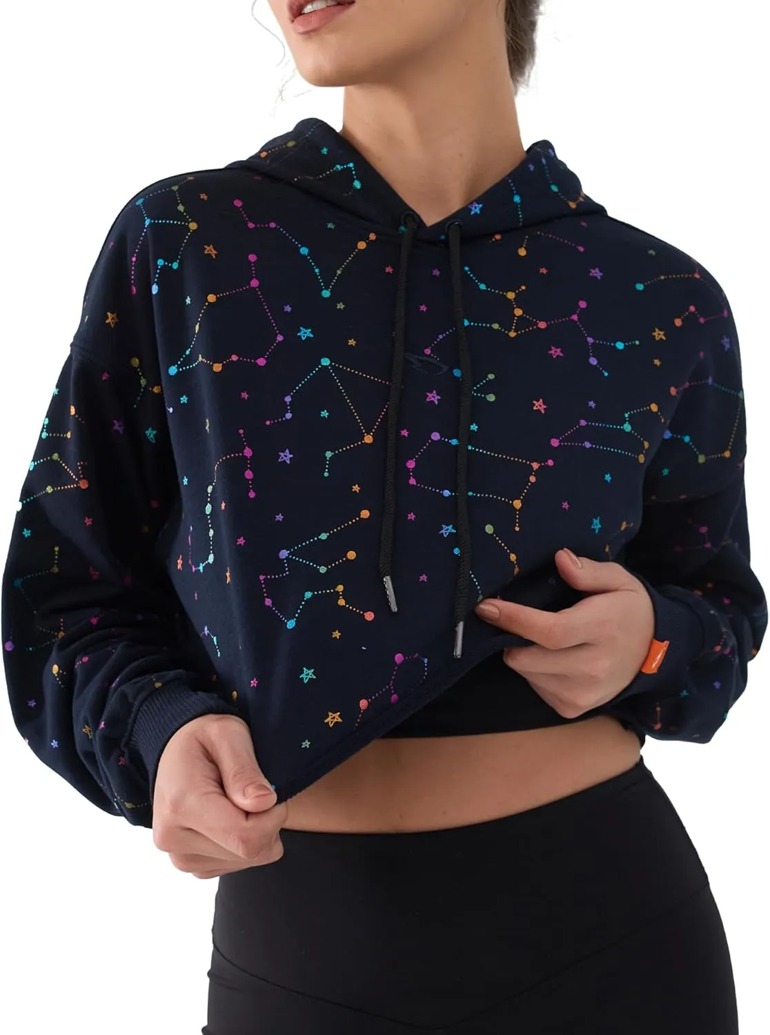 Cropped Hoodie Women Sweatshirt Oversize Long Sleeve Loose Crop Hoodies Ladies Drop Shoulder Pullover Casual Athletic