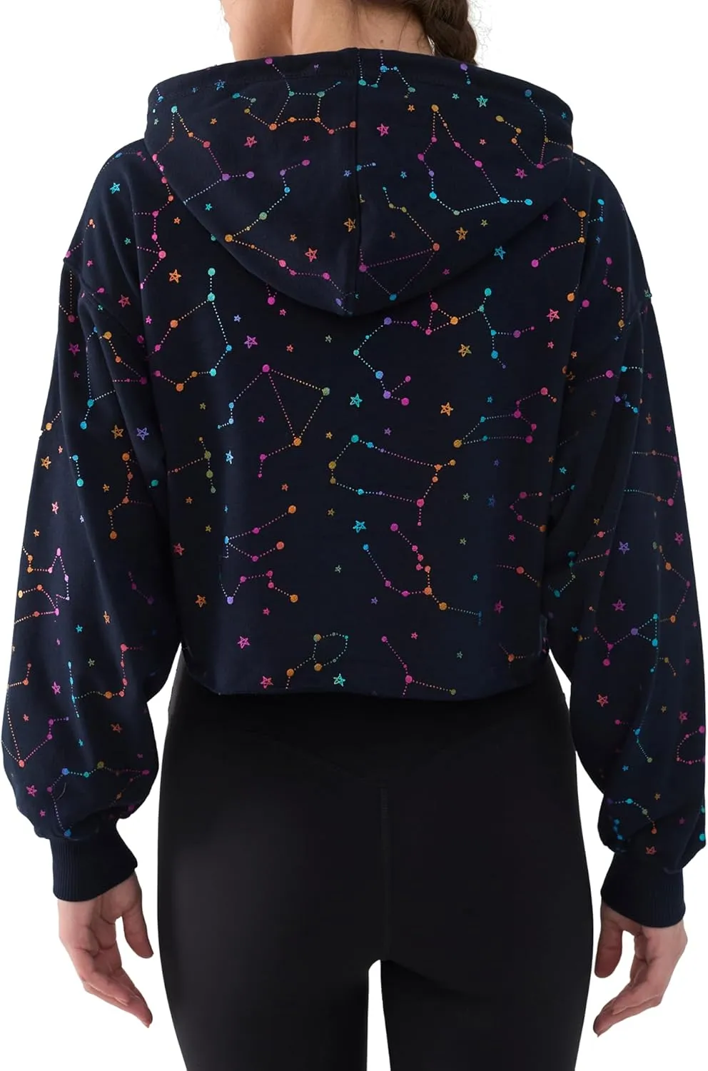 Cropped Hoodie Women Sweatshirt Oversize Long Sleeve Loose Crop Hoodies Ladies Drop Shoulder Pullover Casual Athletic