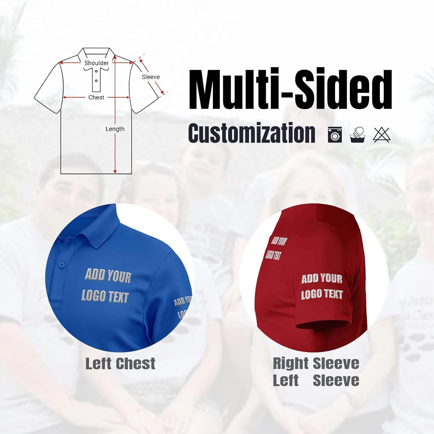 Custom Shirts, Custom Polo, Custom Polo Shirts for Men Personalized Golf Shirts Design Your Own Polos