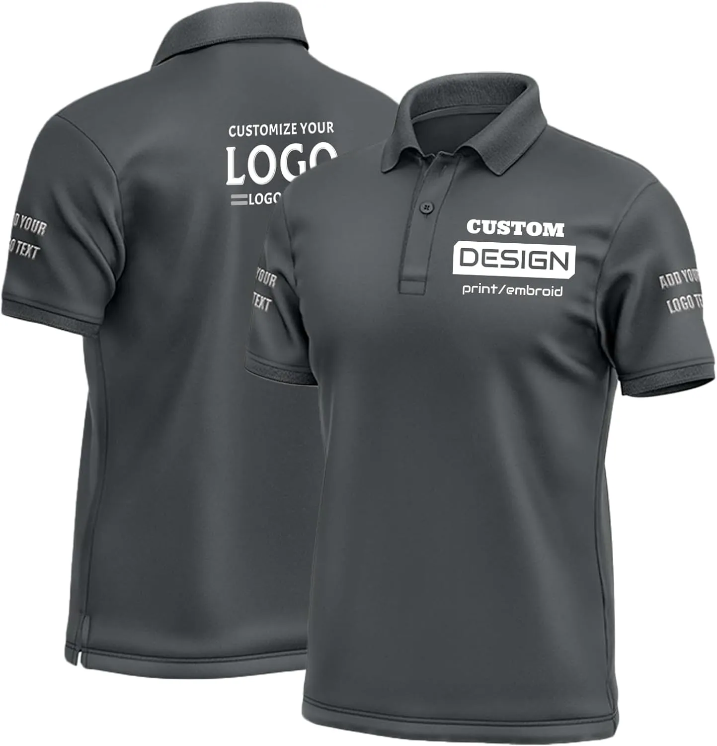 Custom Shirts, Custom Polo, Custom Polo Shirts for Men Personalized Golf Shirts Design Your Own Polos