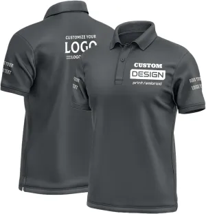 Custom Shirts, Custom Polo, Custom Polo Shirts for Men Personalized Golf Shirts Design Your Own Polos