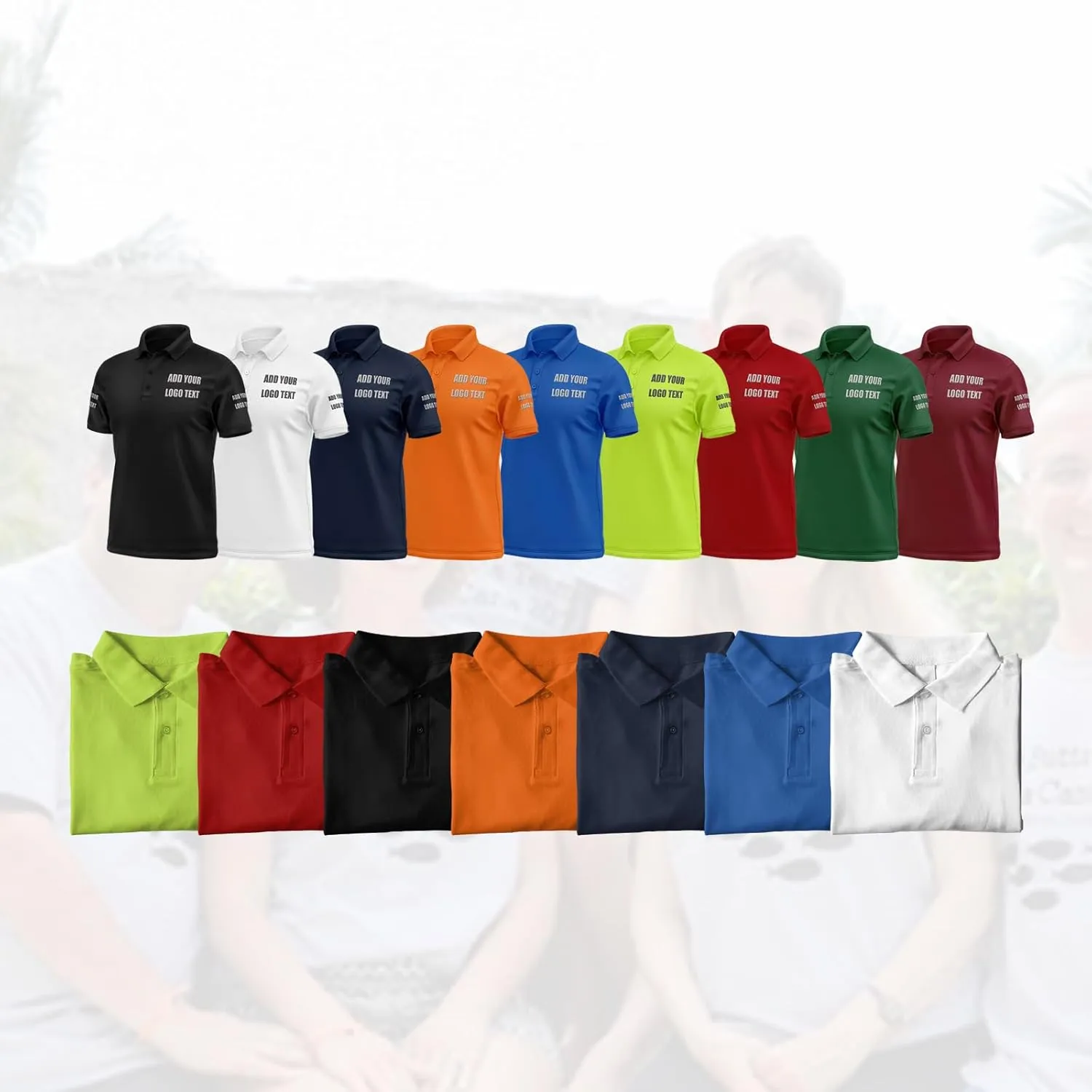Custom Shirts, Custom Polo, Custom Polo Shirts for Men Personalized Golf Shirts Design Your Own Polos