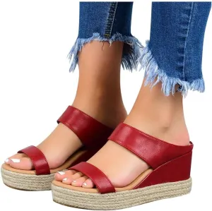 Eduavar Sandals for Women 2023, Orthopedic Sandals for Women Espadrille Wedge Platform Sandals Anti-Slip Sandals