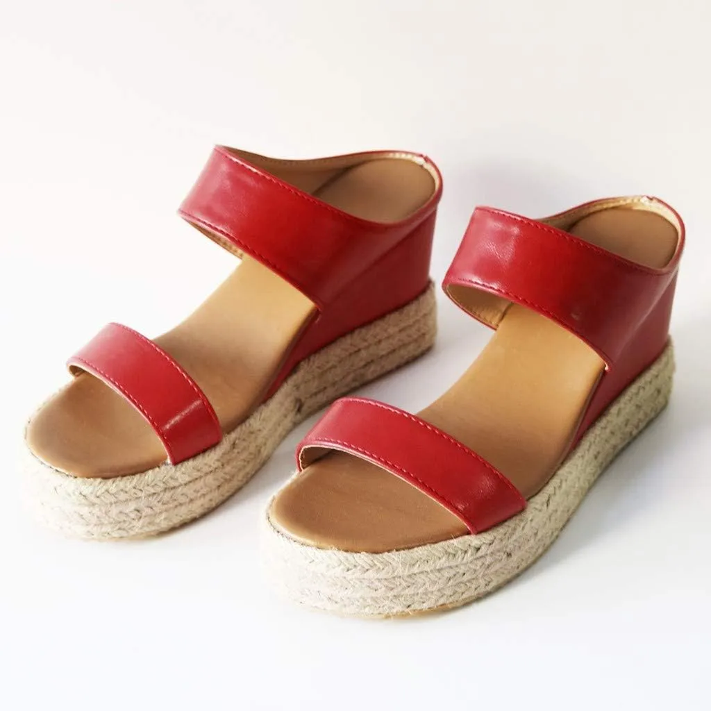 Eduavar Sandals for Women 2023, Orthopedic Sandals for Women Espadrille Wedge Platform Sandals Anti-Slip Sandals