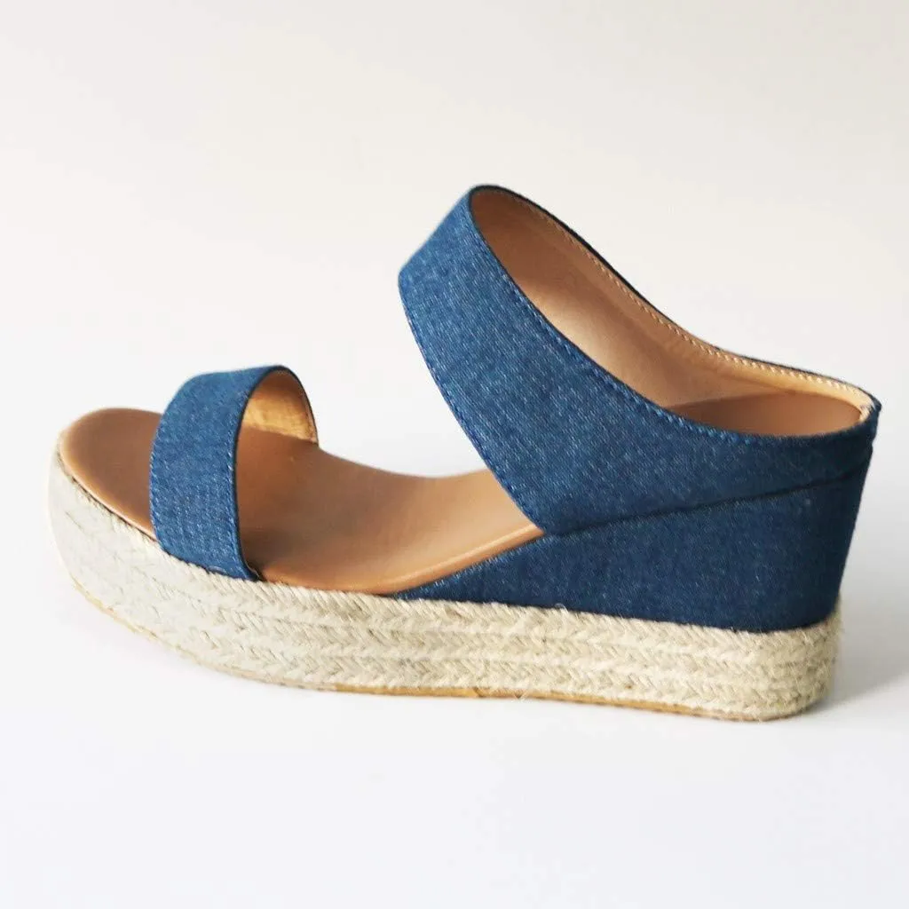 Eduavar Sandals for Women 2023, Orthopedic Sandals for Women Espadrille Wedge Platform Sandals Anti-Slip Sandals