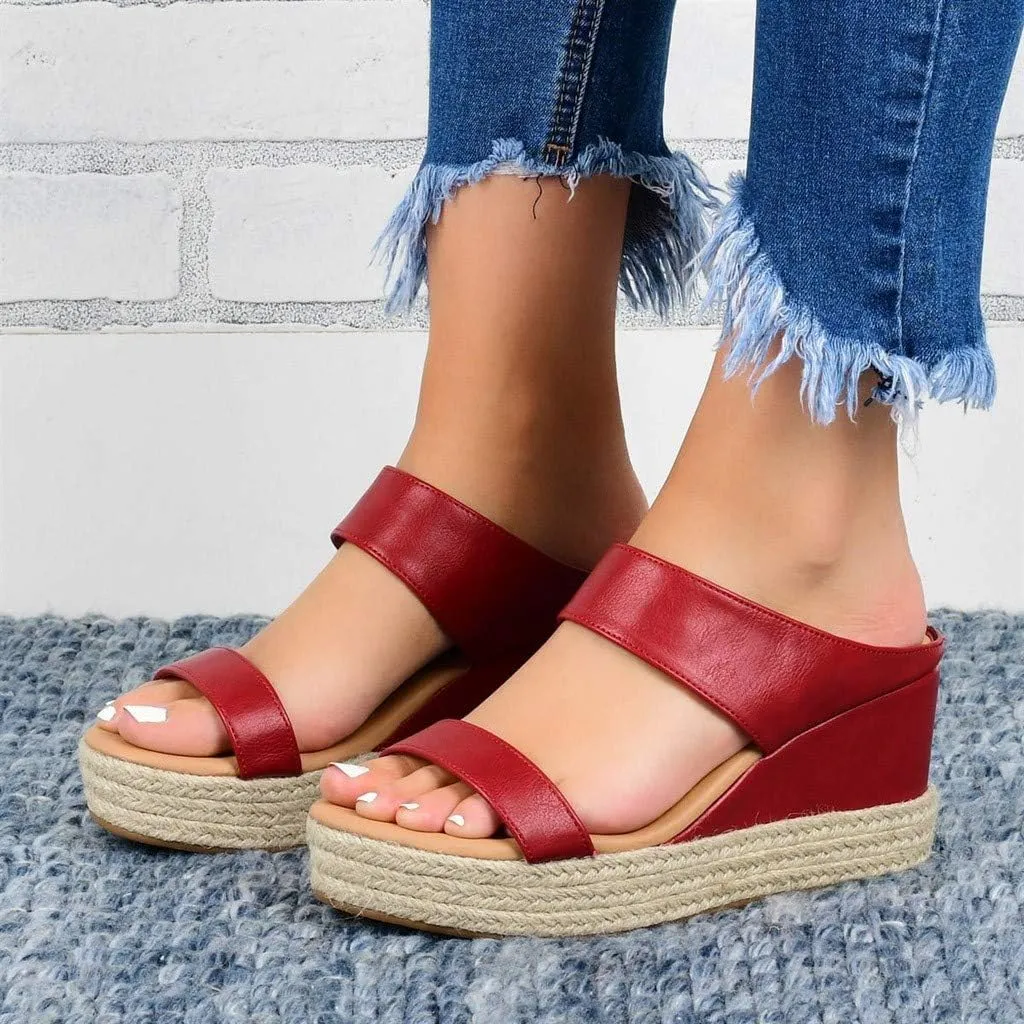 Eduavar Sandals for Women 2023, Orthopedic Sandals for Women Espadrille Wedge Platform Sandals Anti-Slip Sandals