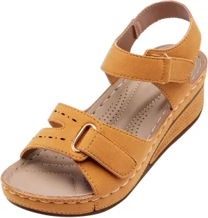 Eduavar Sandals for Women Casual Summer, Wedge Sandals for Women Comfortable Platform Sandals Summer Breathable Sandals Shoes