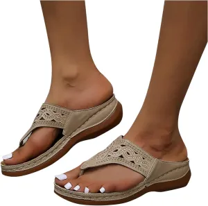 Eduavar Sandals Women Dressy Summer, Women Sandals Dressy Summer Beach Sandals Breathable Flip Flops Sandals Slippers