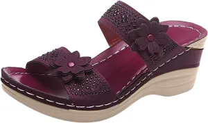 Eduavar Walking Sandals Women Comfort, Womens Sandals Dressy Comfortable Sandals Open Toe Slip On Walking Sandals Shoes