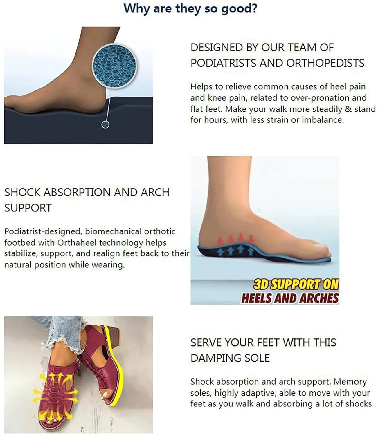 Eduavar Womens Sandals Casual Beach Summer Wedge Dressy Platform Sandals Open Toe Comfortable Arch Support Walking Shoes