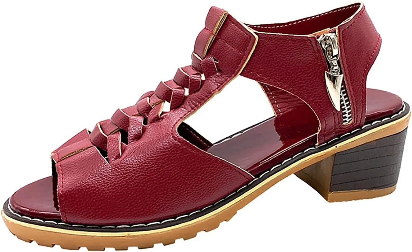 Eduavar Womens Sandals Casual Beach Summer Wedge Dressy Platform Sandals Open Toe Comfortable Arch Support Walking Shoes